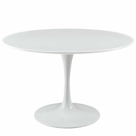 EAST END IMPORTS Lippa 47 in. Wood Top Dining Table, White EEI-1118-WHI